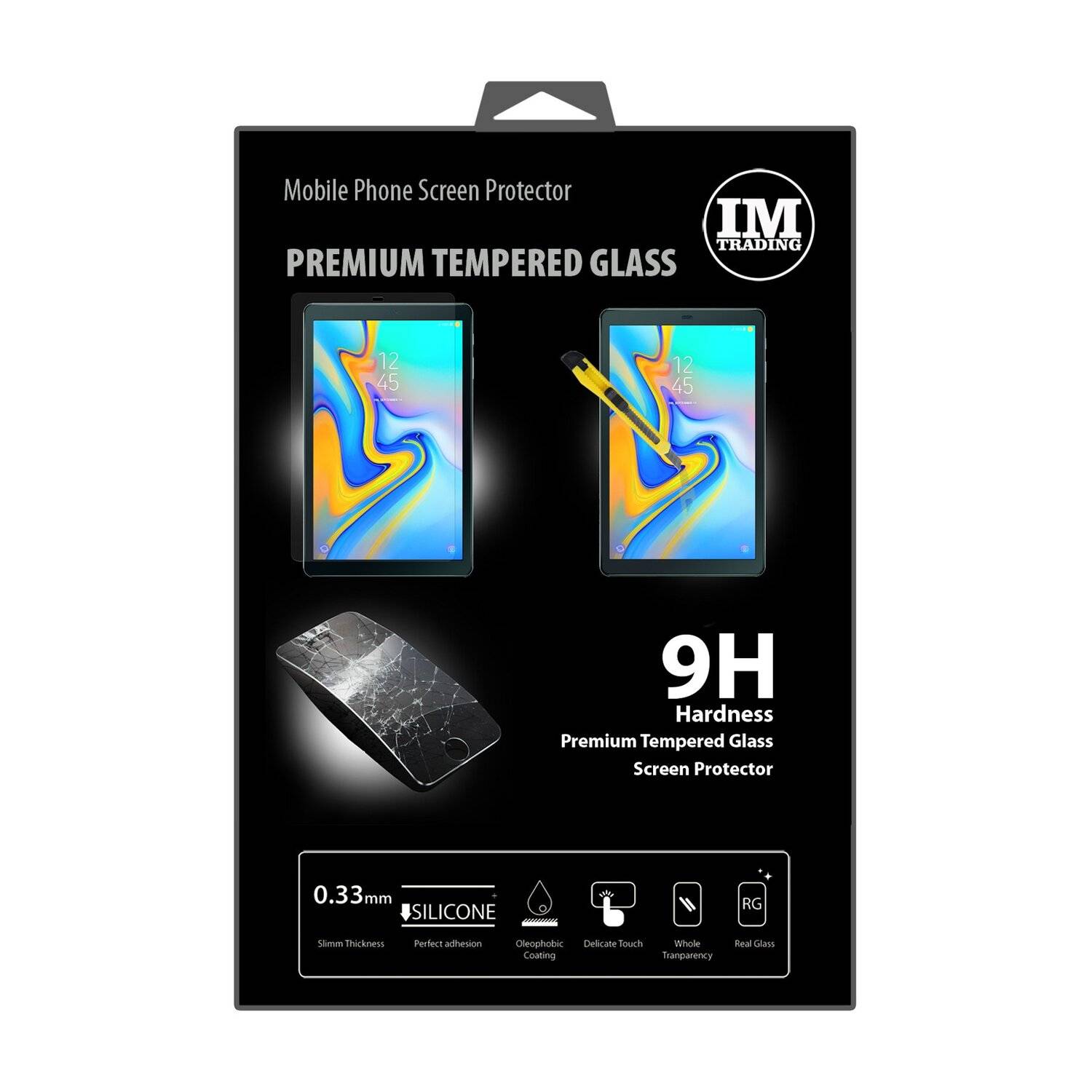 Schutzglas 9H kompatibel mit Samsung Galaxy Tab A 2018 10,5 Zoll T590 / T595 Displayschutzfolie Schutzfolie Passgenau