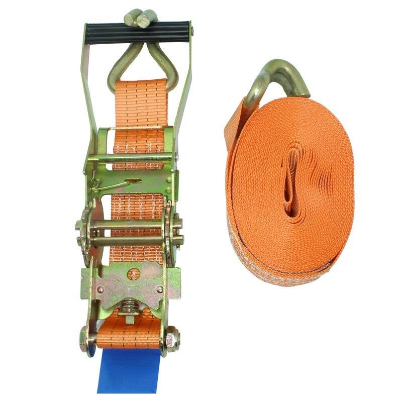 5T 8m Spanngurt mit Spitzhaken 5000 daN Ratschengurt 50mm Orange Zurrgurt für Auto PKW LKW Transport