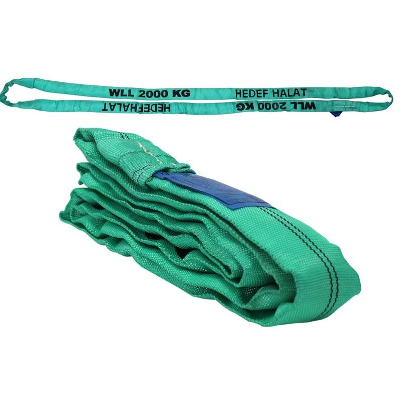 Rundschlinge 2000kg Tragkraft, 20m Umfang, endlos mit Polyesterkern, Hebegurt Hebeband, Grün