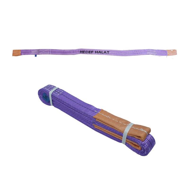 1 Tonne Tragfähigkeit 4 Meter Länge Hebegurt Rundschlinge Hebeband aus Polyster mit Endschlaufen Lila