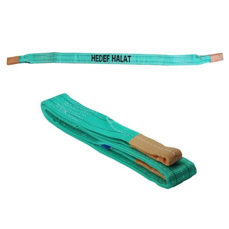 2 Tonnen Tragfähigkeit 3 Meter Länge Hebegurt Rundschlinge Hebeband aus Polyster mit Endschlaufen Grün