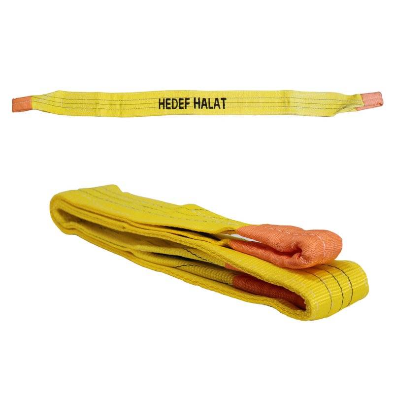 3 Tonnen Tragfähigkeit 4 Meter Länge Hebegurt Rundschlinge Hebeband aus Polyster mit Endschlaufen Gelb