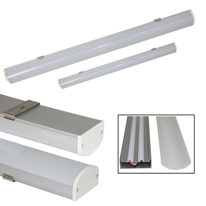 18W LED Unterbauleuchte 60cm Lichtleiste Warmweiß 1320lm Küchenleiste Schrankleuchte 61x6,3x3,9 cm