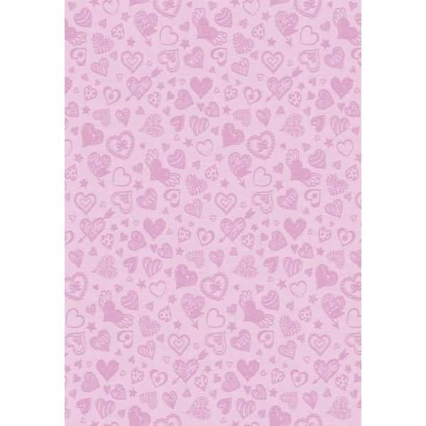 Fotokarton Deluxe 300g/qm 48x67cm Herzflattern