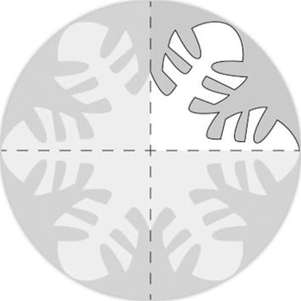 Faltblätter Eiskristalle 130g/qm 12cm VE=100 Blatt hochweiß
