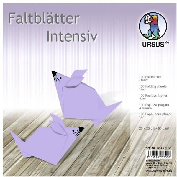 Faltblätter Intensiv Uni 20x20cm VE=100 Blatt flieder