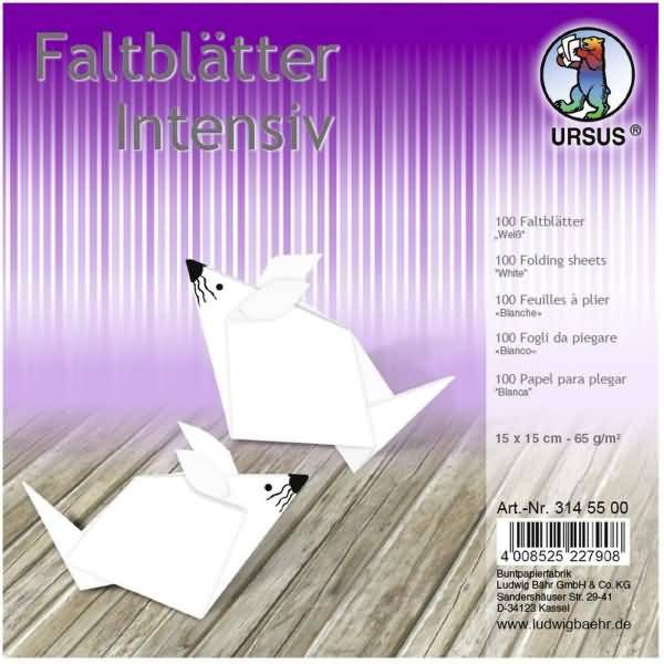 Faltblätter Intensiv Uni 15x15cm VE=100 Blatt weiß