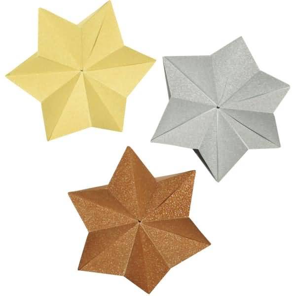 Faltblätter Metallic 130g/qm 10x10cm VE=100 Blatt 3 Farben