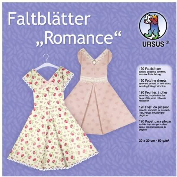 Faltblätter Romance 80g/qm 20x20cm VE=120 Blatt 10 Motive