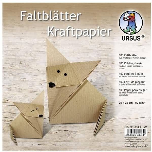Faltblätter Kraftpapier 80g/qm 20x20cm VE=100 Blatt