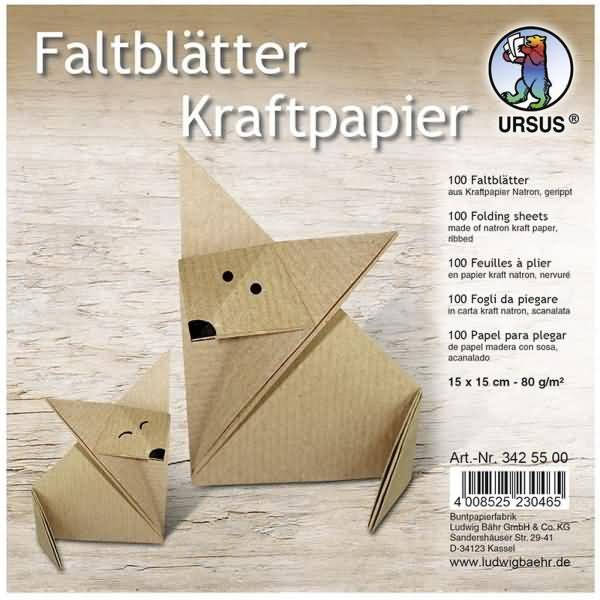 Faltblätter Kraftpapier 80g/qm 15x15cm VE=100 Blatt
