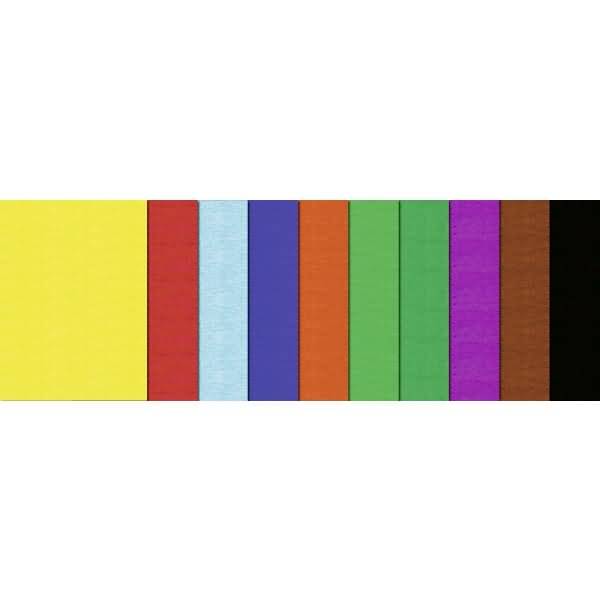 Bastelkrepp 250x50cm VE=10 Farben sortiert