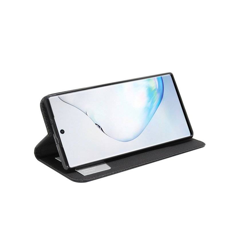 Buch Tasche "Smart" für SAMSUNG GALAXY NOTE 10 PLUS (N975F) Handy Hülle Brieftasche Schutzhülle Standfunktion Schwarz