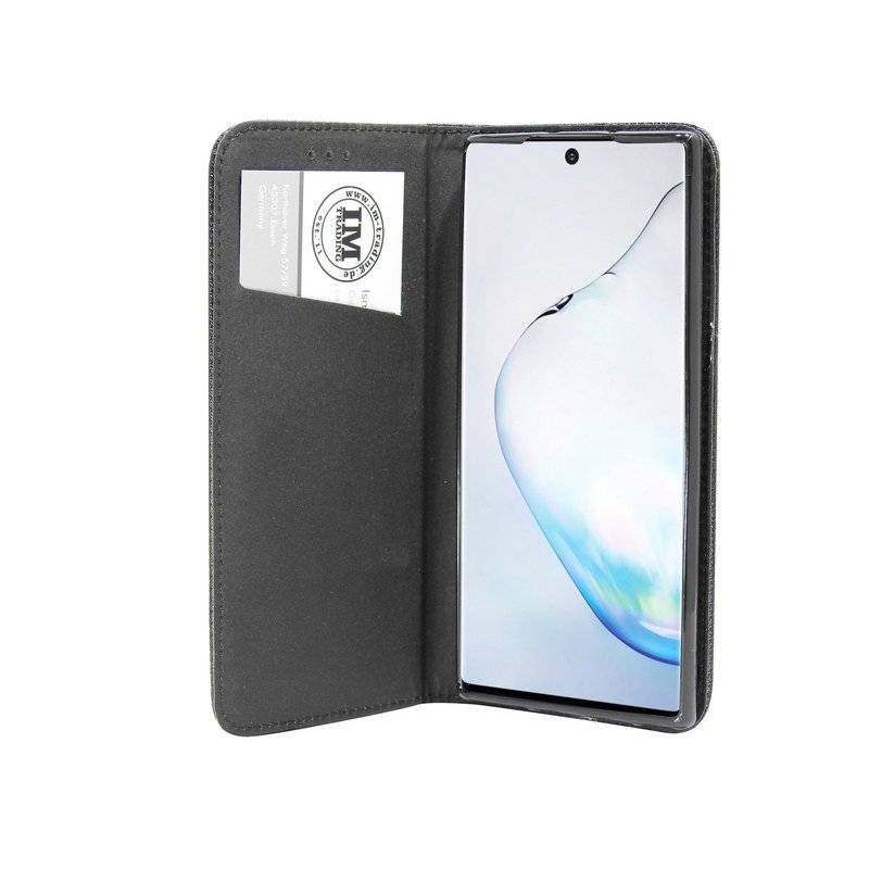 Buch Tasche "Smart" für SAMSUNG GALAXY NOTE 10 PLUS (N975F) Handy Hülle Brieftasche Schutzhülle Standfunktion Schwarz