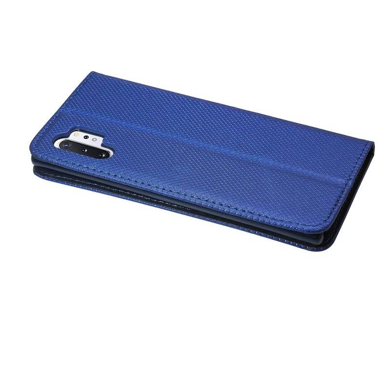 Buch Tasche "Smart" für SAMSUNG GALAXY NOTE 10 PLUS (N975F) Handy Hülle Etui Brieftasche Schutzhülle Standfunktion Blau