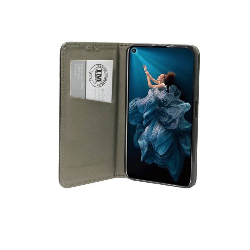 Buch Tasche "Smart" für HONOR 20 PRO Handy Hülle Etui Brieftasche Schutzhülle mit Standfunktion, Kartenfach Schwarz