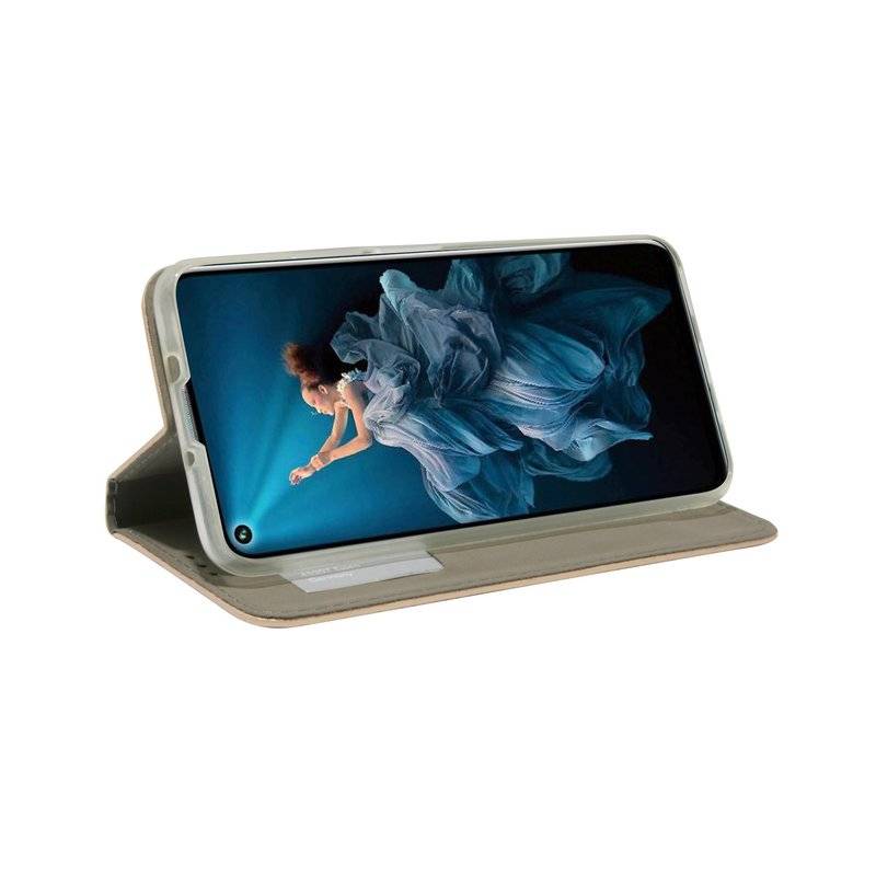 Buch Tasche "Smart" für HONOR 20 PRO Handy Hülle Etui Brieftasche Schutzhülle mit Standfunktion, Kartenfach Gold