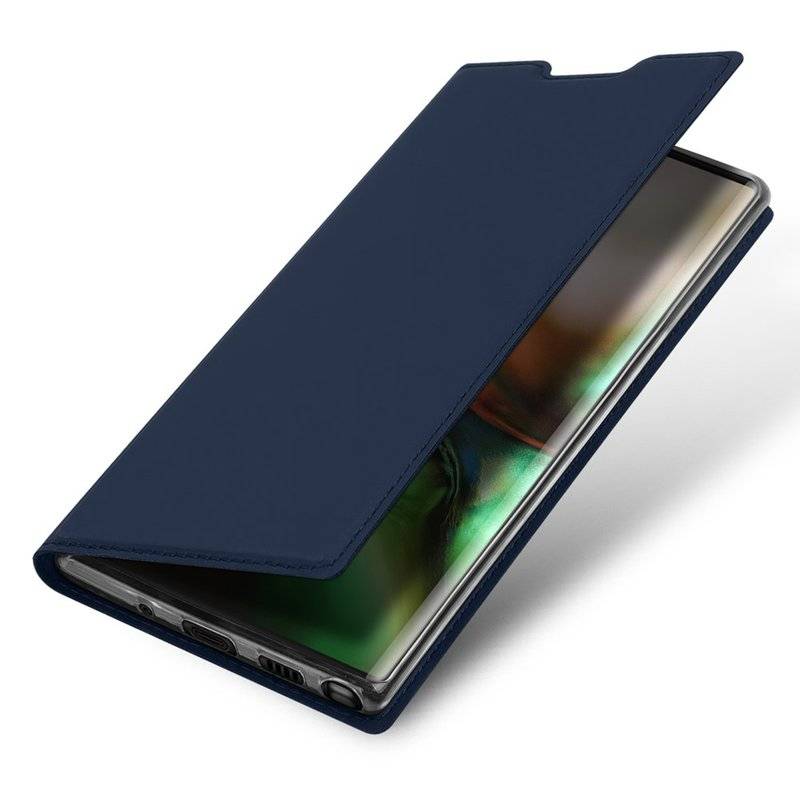 Buch Tasche DUX DUCIS für SAMSUNG GALAXY NOTE 10 (N970F) Handy Hülle Etui Brieftasche Schutzhülle mit Standfunktion Blau