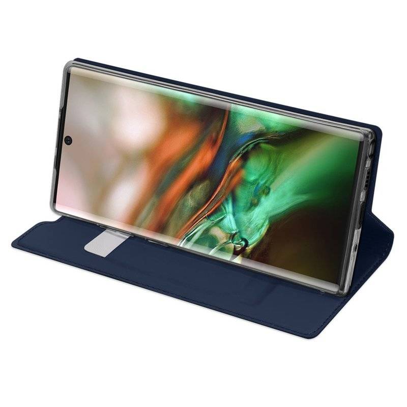 Buch Tasche DUX DUCIS für SAMSUNG GALAXY NOTE 10 (N970F) Handy Hülle Etui Brieftasche Schutzhülle mit Standfunktion Blau
