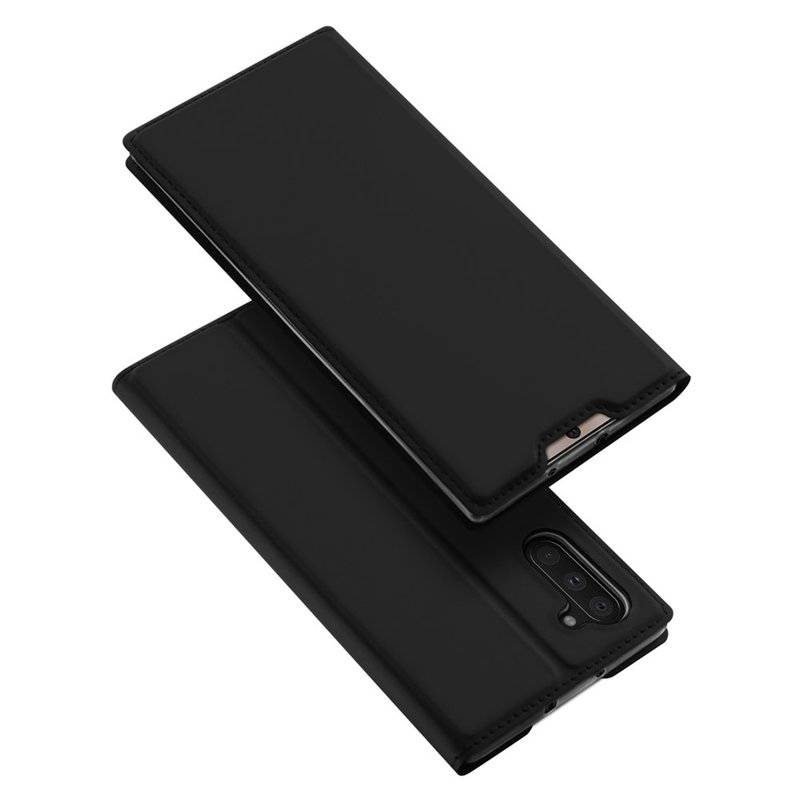 Buch Tasche DUX DUCIS für SAMSUNG GALAXY NOTE 10 (N970F) Handy Hülle Brieftasche Schutzhülle Standfunktion Schwarz