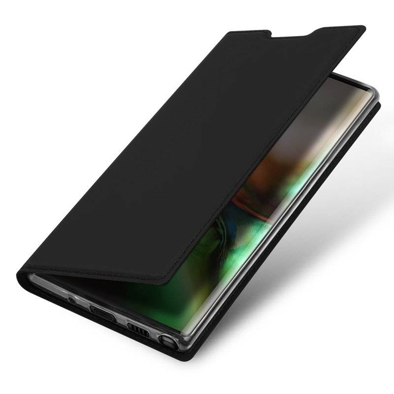 Buch Tasche DUX DUCIS für SAMSUNG GALAXY NOTE 10 (N970F) Handy Hülle Brieftasche Schutzhülle Standfunktion Schwarz