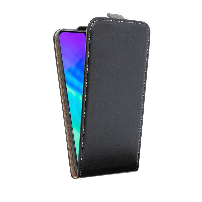 Flip Case kompatibel mit HONOR 20 LITE Handy Tasche vertikal aufklappbar Schutzhülle Klapp Hülle Schwarz