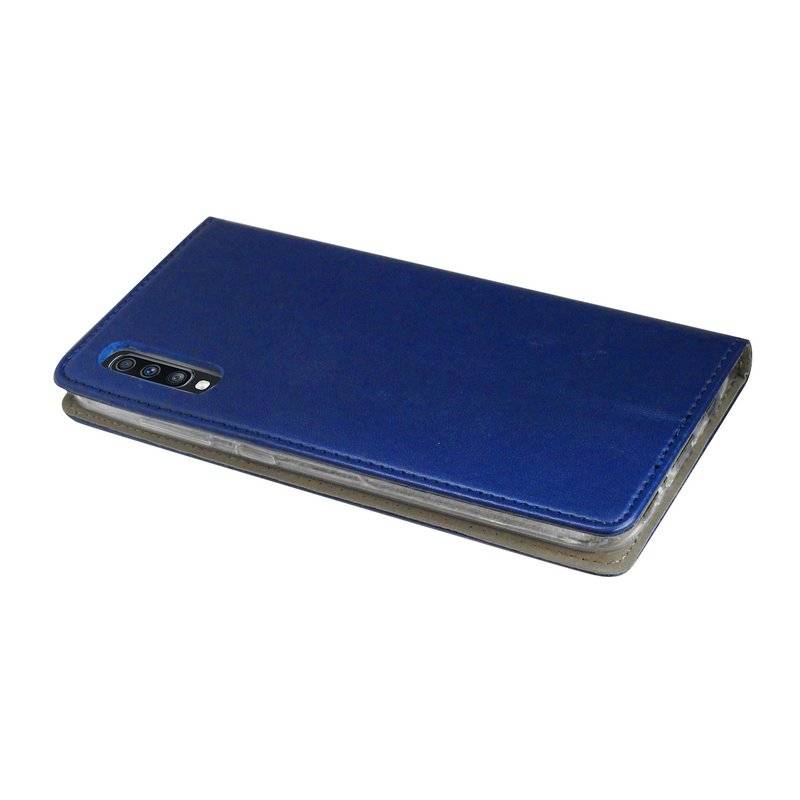 Buch Tasche "Smart" kompatibel mit SAMSUNG GALAXY A70 (A705F) Handy Etui Brieftasche Schutzhülle mit Standfunktion Blau