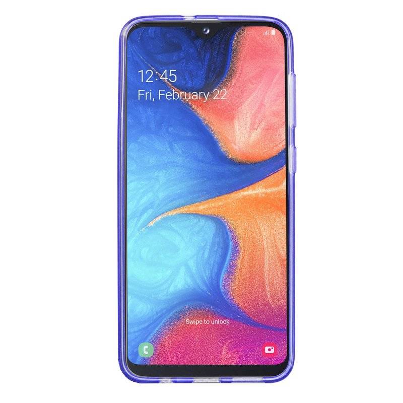 S-Line Hülle Bumper kompatibel mit Samsung Galaxy A20e (A202F) Silikonhülle Stoßfest Handyhülle TPU Case Cover Lila