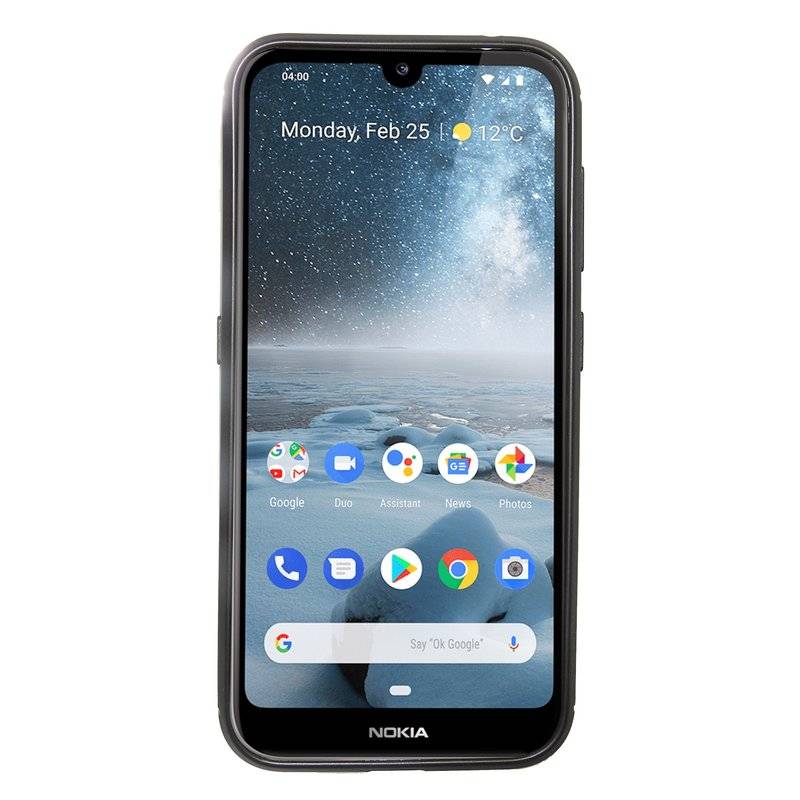 cofi1453® Silikon Hülle Carbon kompatibel mit NOKIA 4.2 Case TPU Soft Handyhülle Cover Schutzhülle Schwarz
