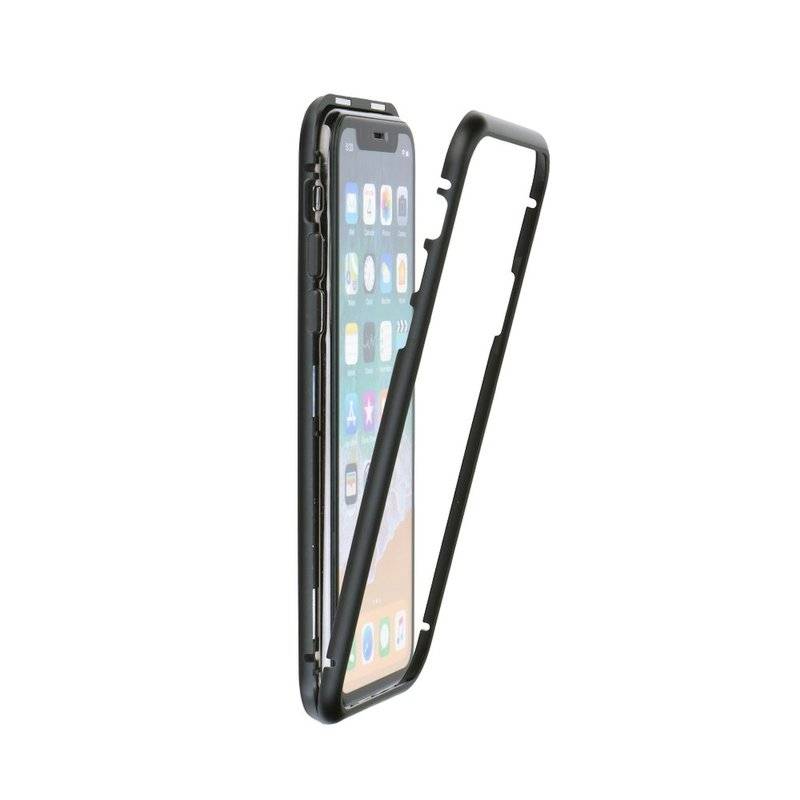 360° Magnet Slim Metall Case Schutz Tasche Handyhülle Handyschale Schutz Schwarz für Samsung Galaxy A70 A705F