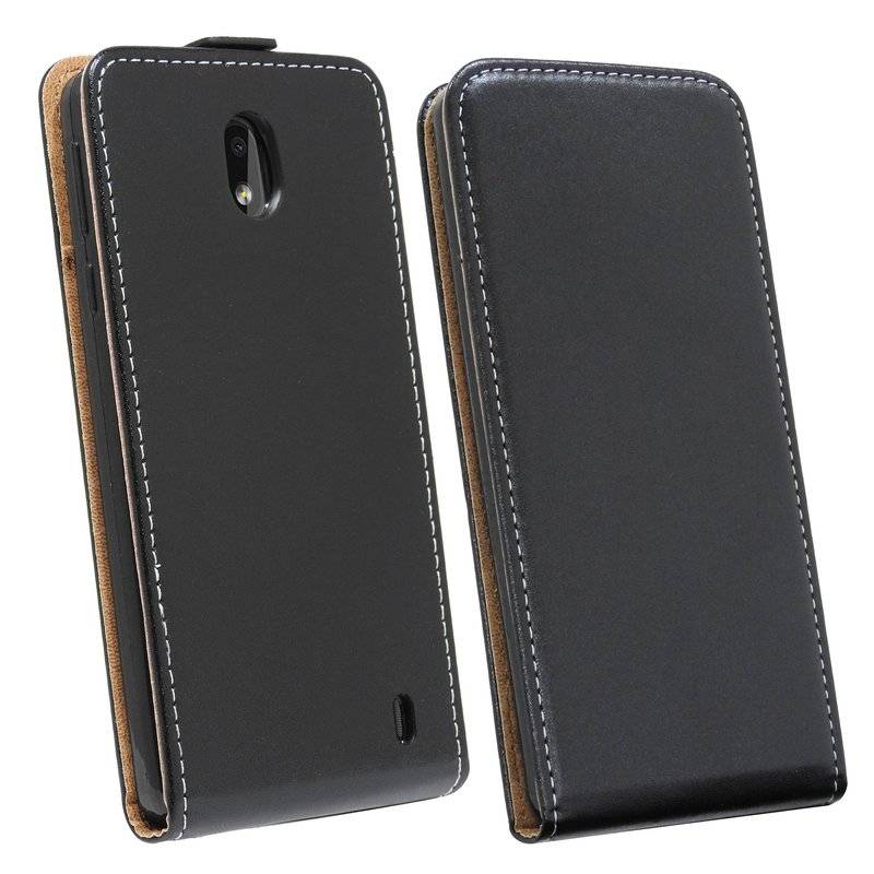 cofi1453® Flip Case kompatibel mit NOKIA 2.2 Handy Tasche vertikal aufklappbar Schutzhülle Klapp Hülle Schwarz