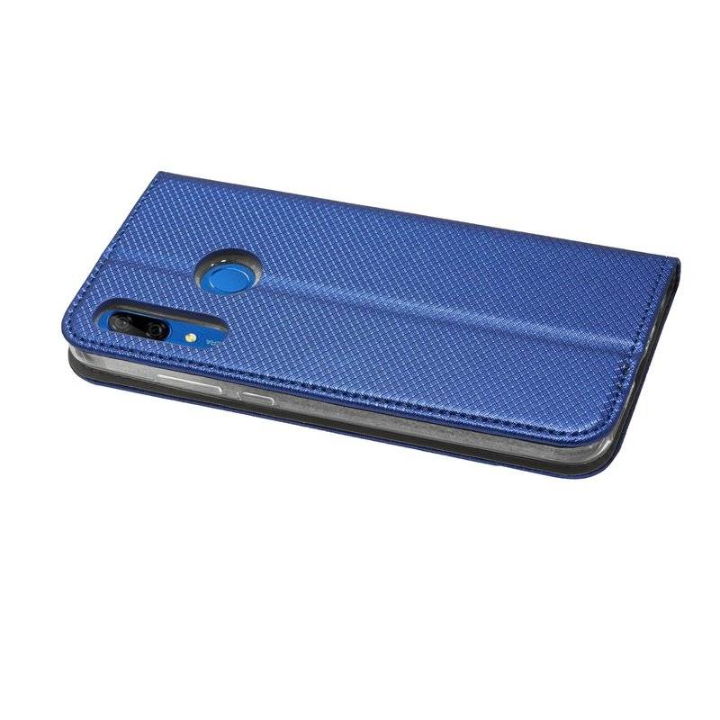 Buch Tasche "Smart" kompatibel mit HUAWEI P SMART Z Handy Hülle Etui Brieftasche Schutzhülle mit Standfunktion in Blau