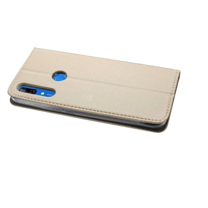 Buch Tasche "Smart" kompatibel mit HUAWEI P SMART Z Handy Hülle Etui Brieftasche Schutzhülle mit Standfunktion in Gold