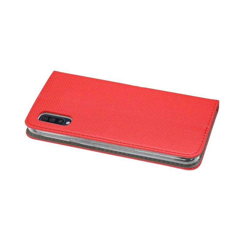 Buch Tasche "Smart" kompatibel mit SAMSUNG GALAXY A50 (A505F) Handy Hülle Brieftasche Schutzhülle mit Standfunktion Rot