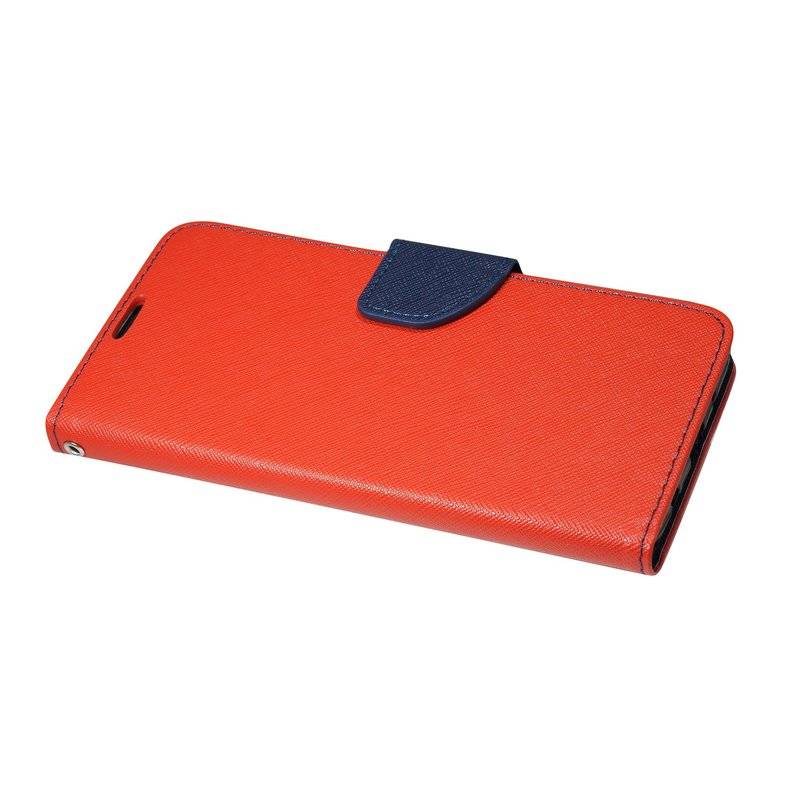 Buch Tasche "Fancy" kompatibel mit SAMSUNG GALAXY A10 (A105F) Handy Hülle Etui Brieftasche Schutzhülle in Rot-Blau