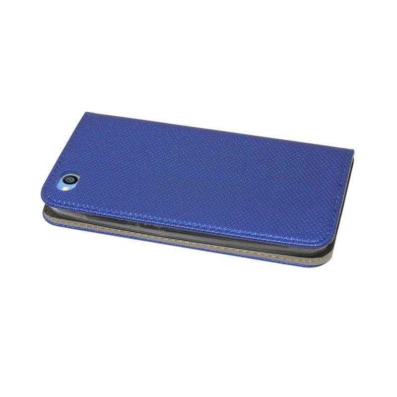 Buch Tasche "Smart" kompatibel mit XIAOMI REDMI GO Handy Hülle Etui Brieftasche Schutzhülle mit Standfunktion in Blau