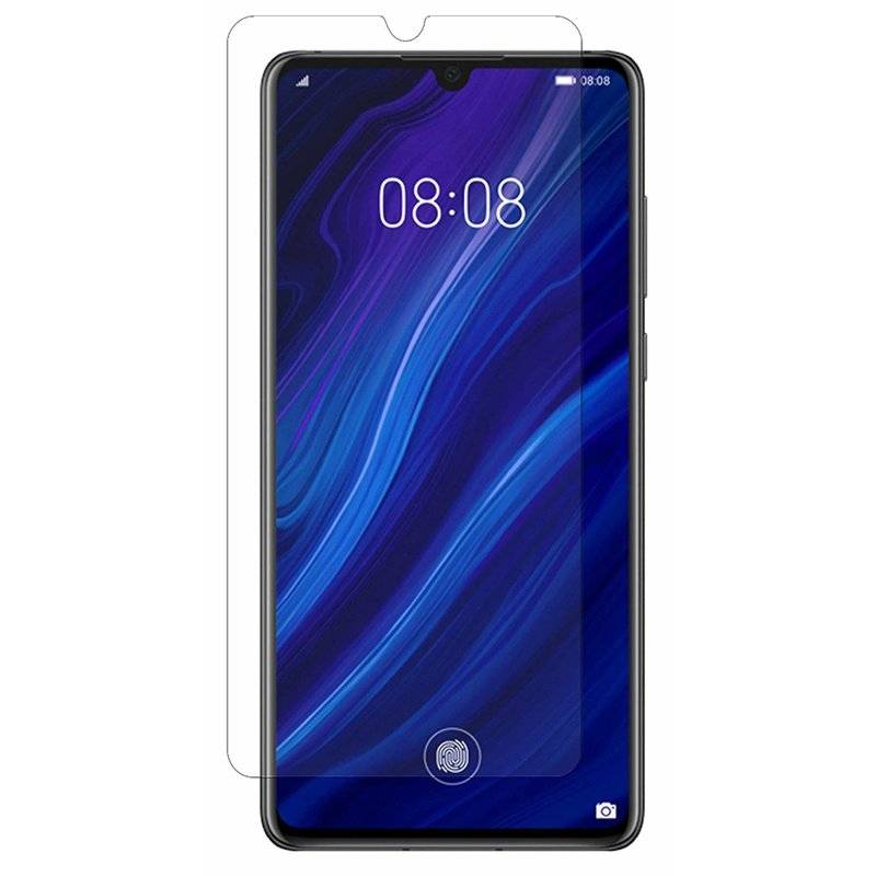 3in1 Set Silikon Hülle Bumper + 9H Schutzglas + 2x 9H Kamera Glas Case Cover Echt Glas kompatibel mit HUAWEI P30