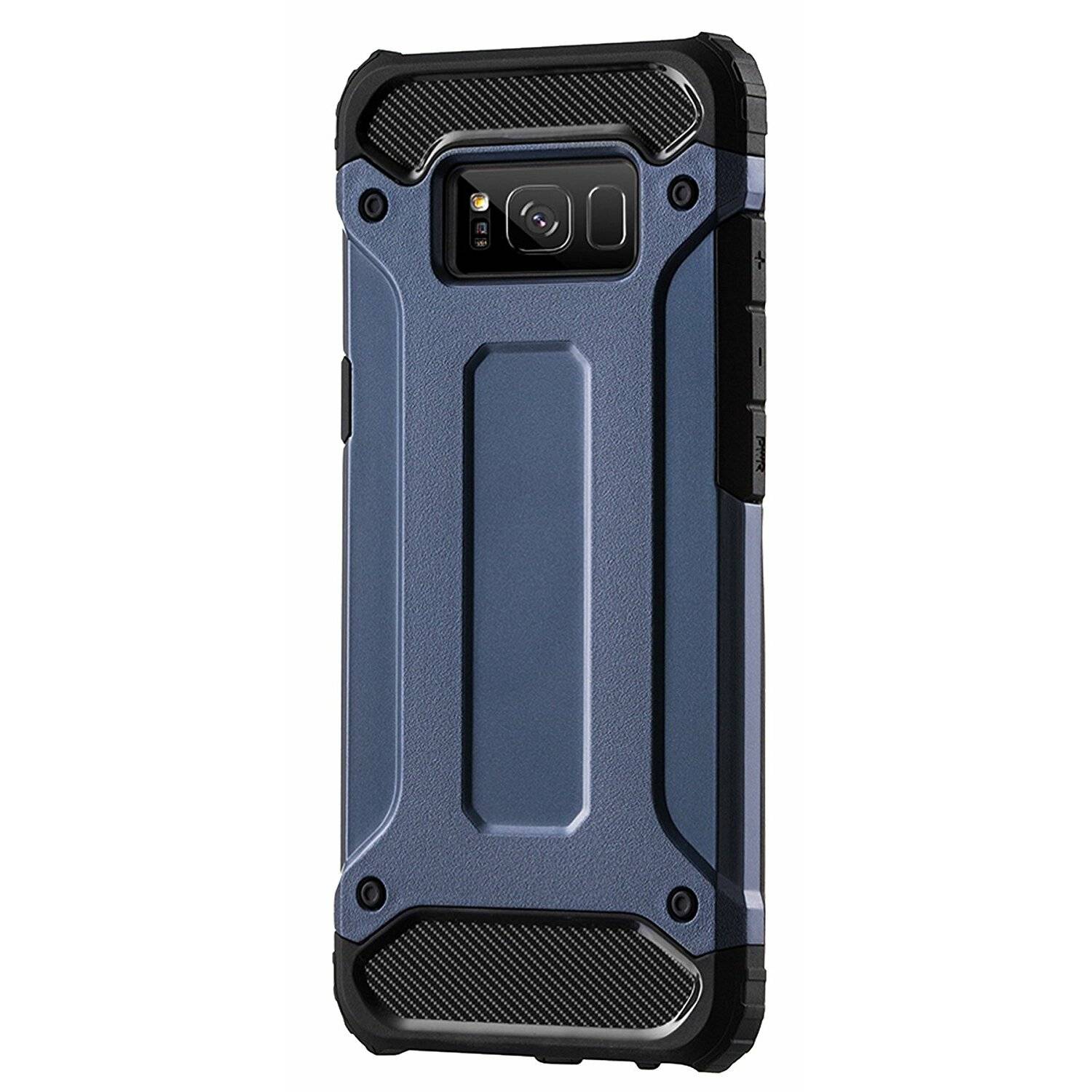 Schutzhülle "HYBRID" + 9H SchutzFOLIE für HUAWEI Modelle SchutzCase Outdoor Hülle Schutzglas in Blau Huawei Y7 2018