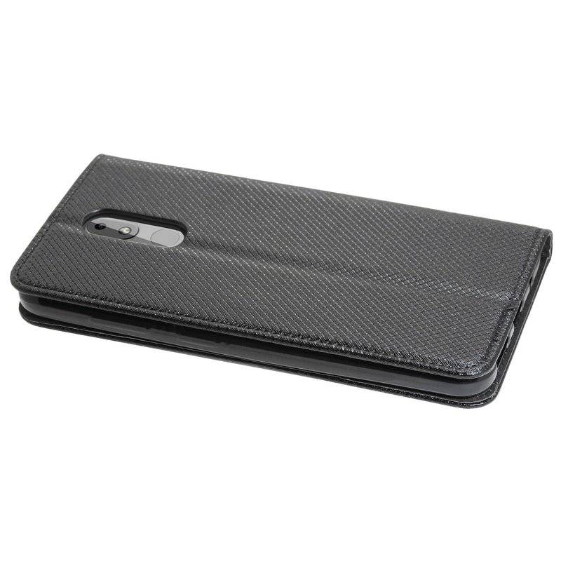 Buch Tasche "Smart" für NOKIA 3.2 Handy Hülle Etui Brieftasche Schutzhülle mit Standfunktion, Kartenfach Schwarz