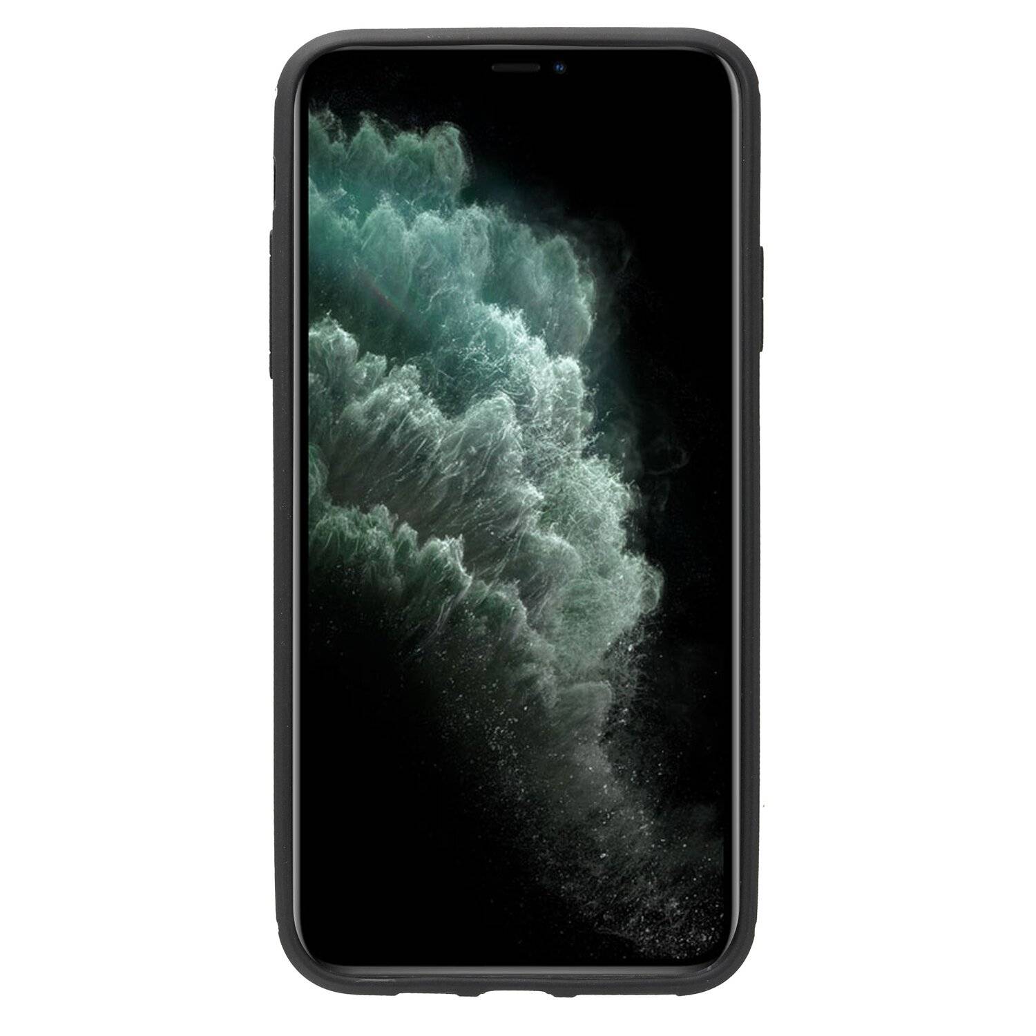 Silikon Hülle Tasche Case + 9H Schutzfolie Echt Glas Zubehör Gummi Schutzhülle in Carbon-Schwarz Sony Xperia 1