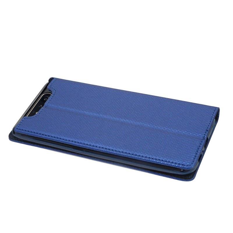 Buch Tasche "Smart" kompatibel mit SAMSUNG GALAXY A80 (A805F) Handy Hülle Etui Brieftasche Schutzhülle in Blau