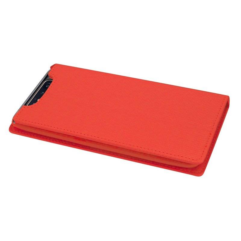 Buch Tasche "Smart" kompatibel mit SAMSUNG GALAXY A80 (A805F) Handy Hülle Etui Brieftasche Schutzhülle in Rot
