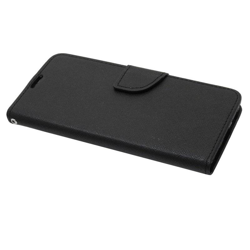 Buch Tasche "Fancy" kompatibel mit MOTOROLA MOTO G7 Handy Hülle Etui Brieftasche Schutzhülle mit Standfunktion Schwarz