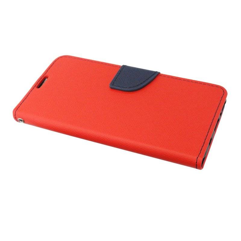 Buch Tasche "Fancy" kompatibel mit XIAOMI REDMI 7 Handy Hülle Etui Brieftasche Schutzhülle mit Standfunktion Rot-Blau