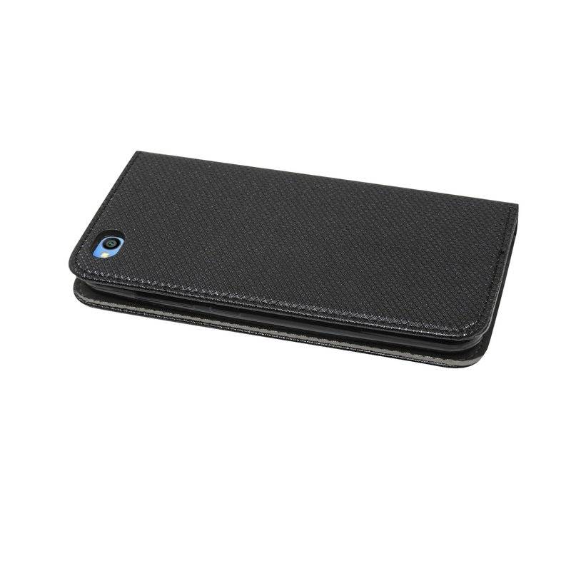 Buch Tasche "Smart" kompatibel mit XIAOMI REDMI GO Handy Hülle Etui Brieftasche Schutzhülle mit Standfunktion Schwarz