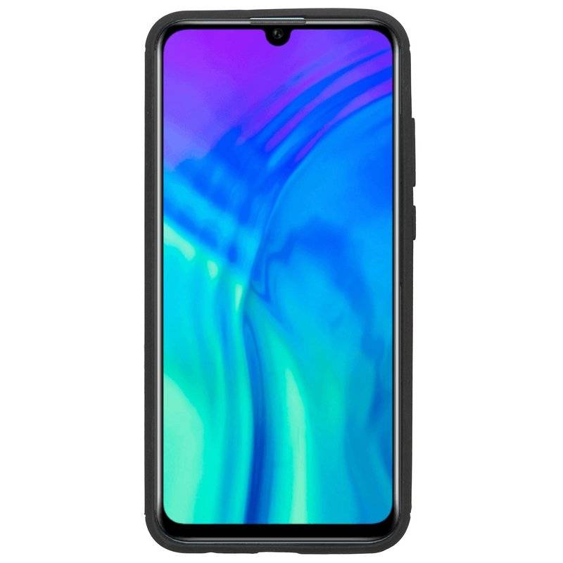 cofi1453® Silikon Hülle Carbon kompatibel mit HONOR 20 LITE Case TPU Soft Handyhülle Cover Schutzhülle Schwarz