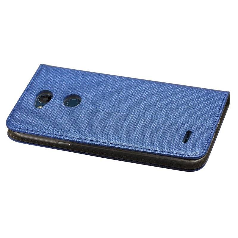 Buch Tasche "Smart" kompatibel mit LG X POWER 3 Handy Hülle Etui Brieftasche Schutzhülle mit Standfunktion in Blau