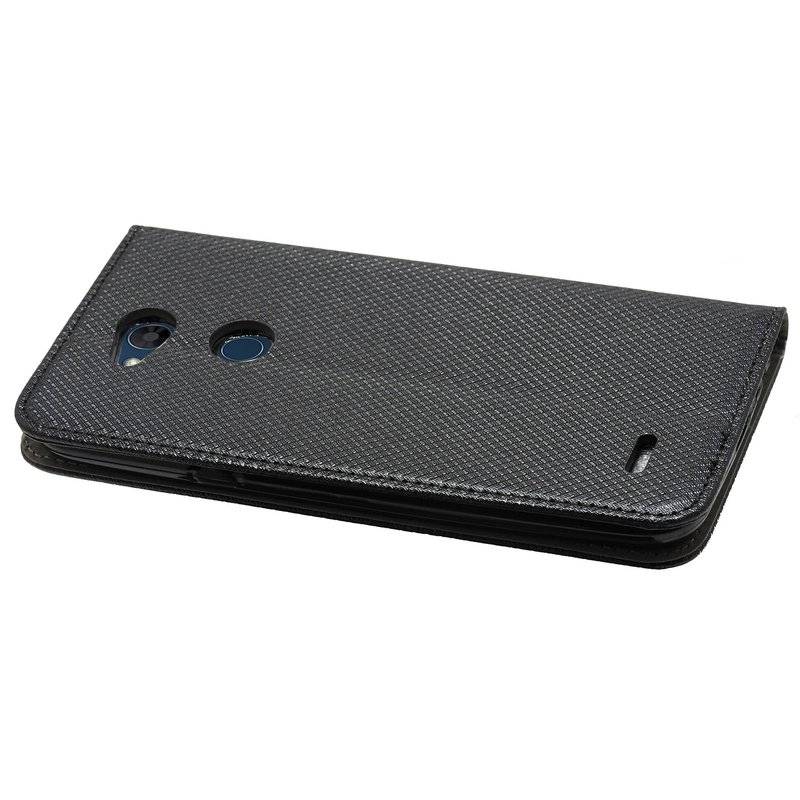 Buch Tasche "Smart" kompatibel mit LG X POWER 3 Handy Hülle Etui Brieftasche Schutzhülle mit Standfunktion in Schwarz