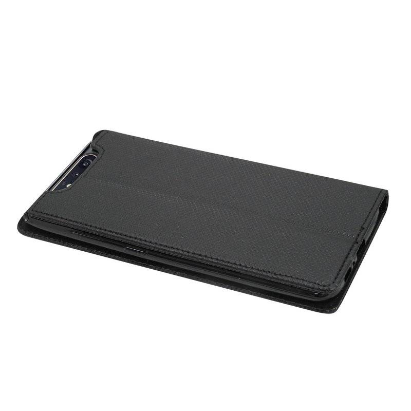 Buch Tasche "Smart" kompatibel mit SAMSUNG GALAXY A80 (A805F) Handy Hülle Etui Brieftasche Schutzhülle in Schwarz