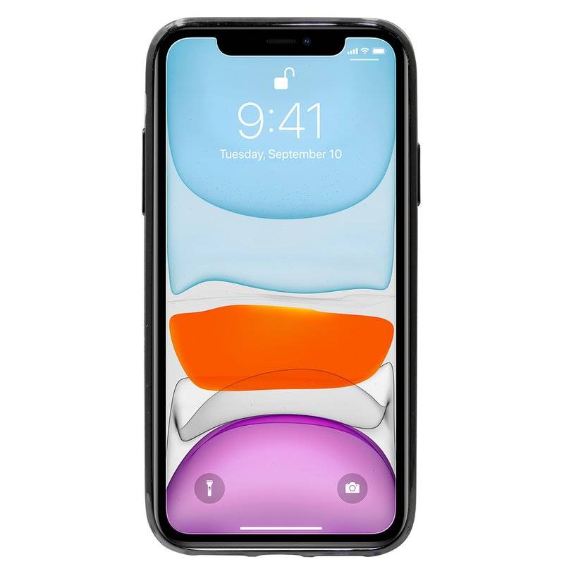 cofi1453® S-Line Hülle Bumper kompatibel mit iPhone 11 Silikonhülle Stoßfest Handyhülle TPU Case Cover in Schwarz